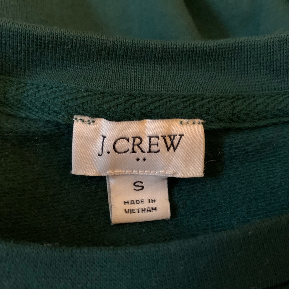 J. Crew Teal Ruffle-Shoulder Sweater - Picture 2 of 7